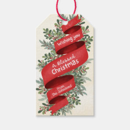 Prettige Kerstdagen Aanpasbare Naam Cadeaulabel
