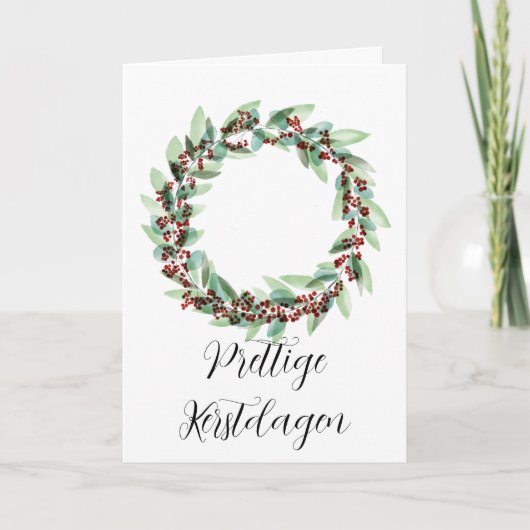 Prettige kerstdagen feestdagen kaart (Voorkant)