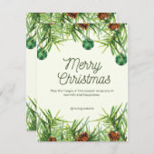 Prettige kerstdagen feestdagenkaart (Voorkant / Achterkant)