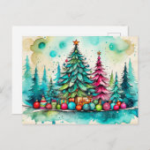 Prettige kerstdagen, iedereen briefkaart (Voorkant / Achterkant)