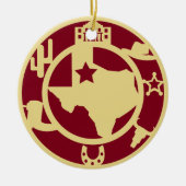 Prettige kerstdagen in Texas Keramisch Ornament (Voorkant)