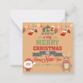 Prettige kerstdagen notitiekaartje (Achterkant)