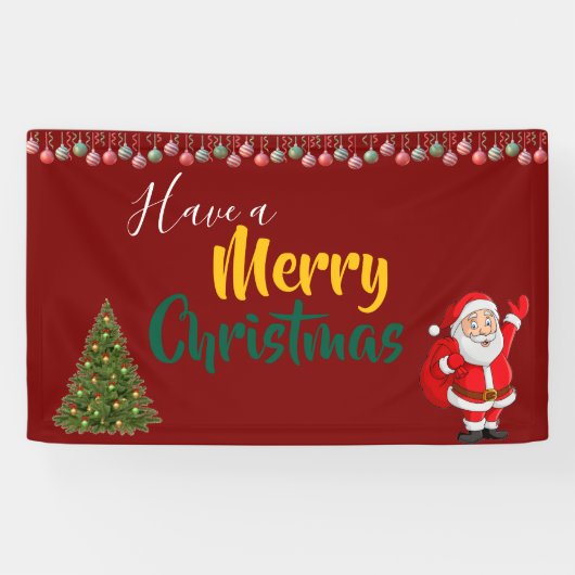 Prettige kerstdagen spandoek (Horizontaal)