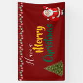 Prettige kerstdagen spandoek (Verticaal)