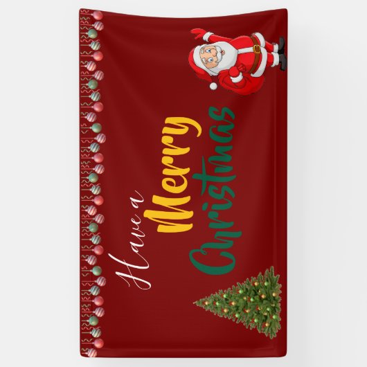 Prettige kerstdagen spandoek (Verticaal)