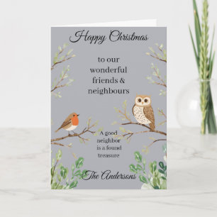 Prettige kerstkaart buren en vrienden kaart