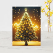 Prettige kerstkaart kaart (Gele Bloem)