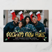 Prettige Kerstkaart Verhuisbericht Folie Feestdagenkaart (Voorkant)