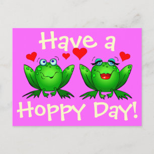 Prettige Kikkers voor een Hoppie Dag Briefkaart