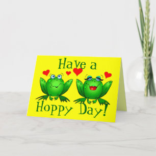 Prettige Kikkers Voor Een Hoppy Dag Kaart