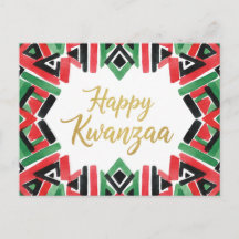 Prettige Kwanzaa Kinara Kerstkaart