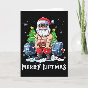 Prettige Liftmas Grappige Kerstman Gym Fitness Gew Kaart
