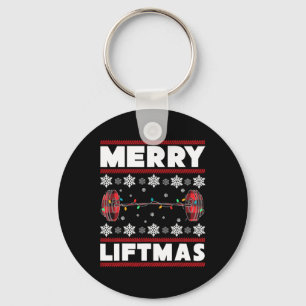 Prettige Liftmas Leuk Kerst Fitness Gym Workout Fi Sleutelhanger