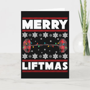 Prettige Liftmas Leuk Kerst Fitnesscentrum Workout Kaart