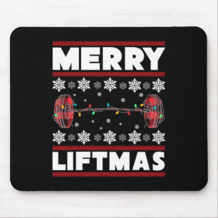 Prettige Liftmas Leuk Kerst Fitnesscentrum Workout Muismat