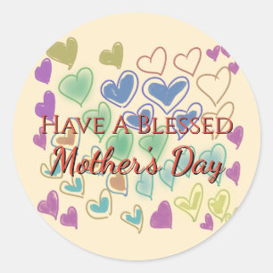 Prettige Moederdag gewenst Ronde Sticker