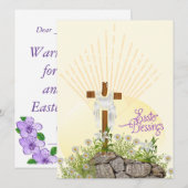Prettige Pasen Wensen Feestdagenkaart (Voorkant / Achterkant)