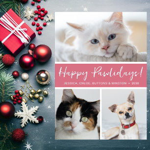 Prettige Pawlidays 3 Foto Feestdagenkaart