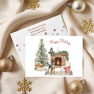 Prettige Pawlidays Hond Design- Bloodhound Feestdagen Kaart