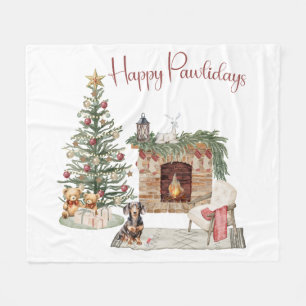 Prettige Pawlidays Hond Design- Dachshund Fleece Deken