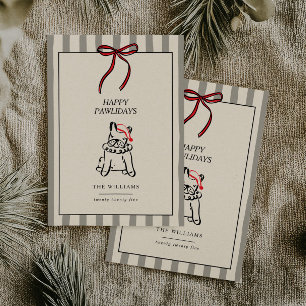 Prettige Pawlidays Modern Hond Familie Kerstkaart