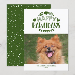 Prettige Pawlidays Mooie Hond Foto Feestdagenkaart