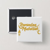 Prettige Ramadan Vierkante Button 5,1 Cm (Voorkant /achterkant)