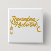 Prettige Ramadan Vierkante Button 5,1 Cm (Voorkant)