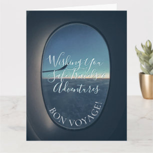 Prettige reis! Stoel bij het raam Avondlucht Reisw Kaart