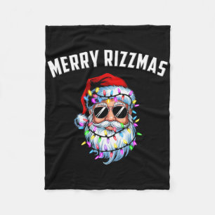 Prettige Rizzmas tieners kinderen school grappige Fleece Deken