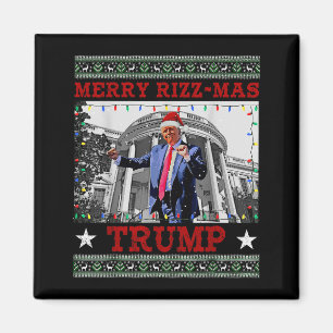 Prettige Rizzmas Trump Grappig Humoristische Trump Magneet