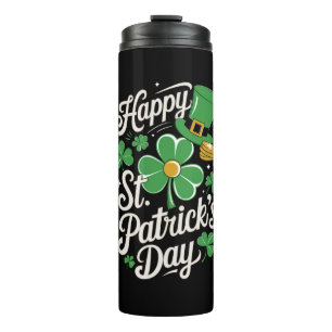 Prettige St. Patrick's Dag Ierse Erfenis St. Patty Thermosbeker