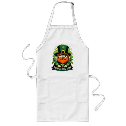 Prettige St. Patrick's Dag Lang Schort (Voorkant)