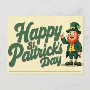 Prettige St. Patrick's Dag Schattige Leprechaun Briefkaart