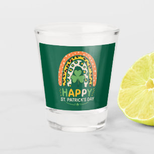 Prettige St. Patrick's Dag Schattige Regenboog Lui Shot Glas