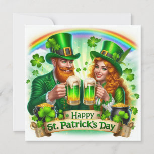 Prettige St. Patrick's Dag Vakantiekaart Feestdagenkaart
