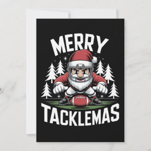 Prettige Tacklemas Voetbal Kerstman Kerstmis Xmas Feestdagenkaart