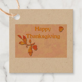 Prettige Thanksgiving Aardetint Favor Tags Bedankjes Labels