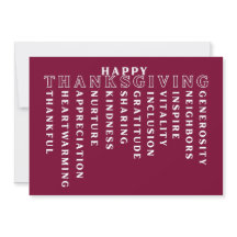 Prettige Thanksgiving-acrostic kaart