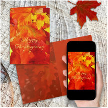 Prettige Thanksgiving Oranje Bladeren Berichtkaart