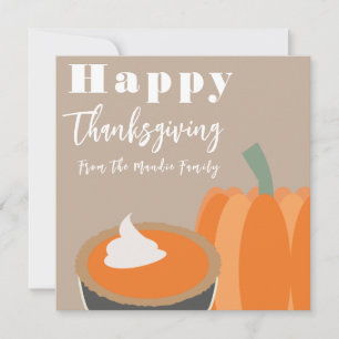 Prettige Thanksgiving Pompoen en Pompoentaart