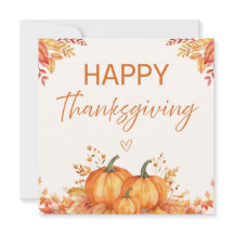 Prettige Thanksgiving Pompoen Oogst Wenskaart