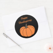 Prettige Thanksgiving Pompoen Sticker (Envelop)