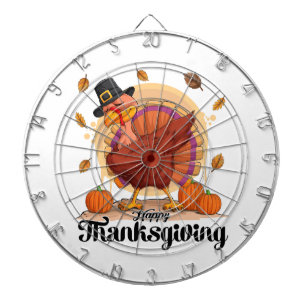 Prettige Thanksgiving-typografie Dartbord