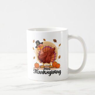 Prettige Thanksgiving-typografie koffiemok