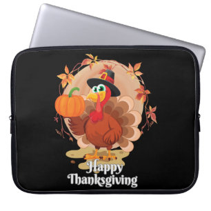 Prettige Thanksgiving-typografie  Laptop Sleeve