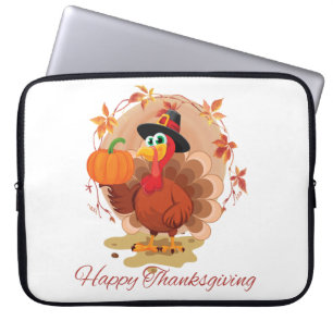 Prettige Thanksgiving-typografie  Laptop Sleeve