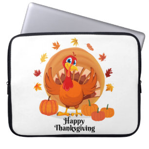 Prettige Thanksgiving-typografie  Laptop Sleeve