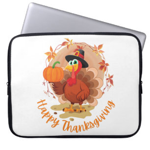 Prettige Thanksgiving-typografie  Laptop Sleeve