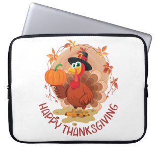 Prettige Thanksgiving-typografie  Laptop Sleeve